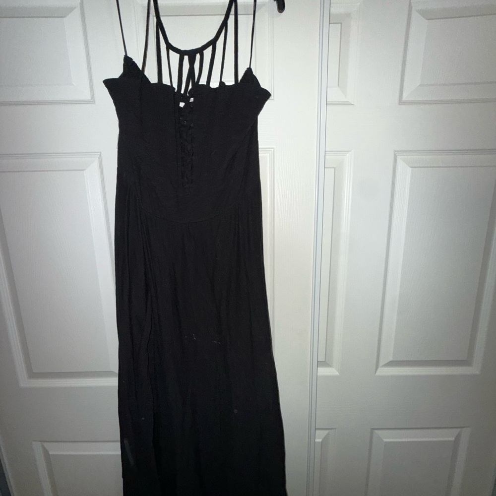 City Chic Black Strappy Maxi Dress